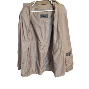 1980s Fleetstreet Size 14 Khaki Trench Coat Women’s Tan Vintage Jacket Classic